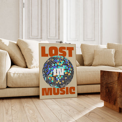 Lost In Music Disco Print