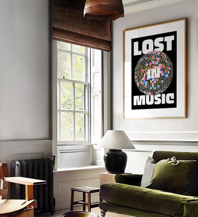 Lost In Music Disco Print