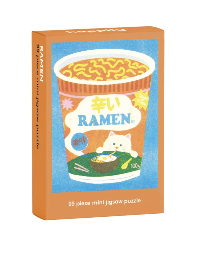 Cat With Ramen Mini Jigsaw