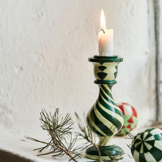 Green Candle Holder