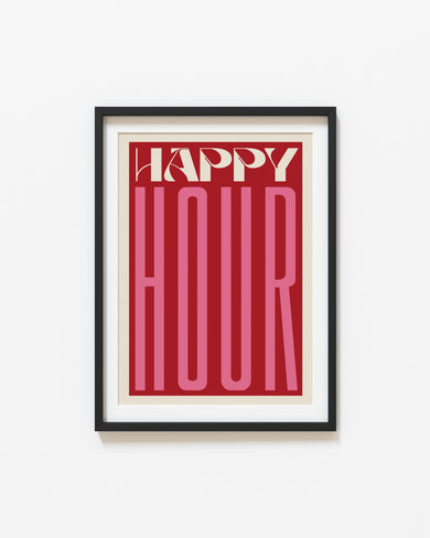 Retro Happy Hour Print