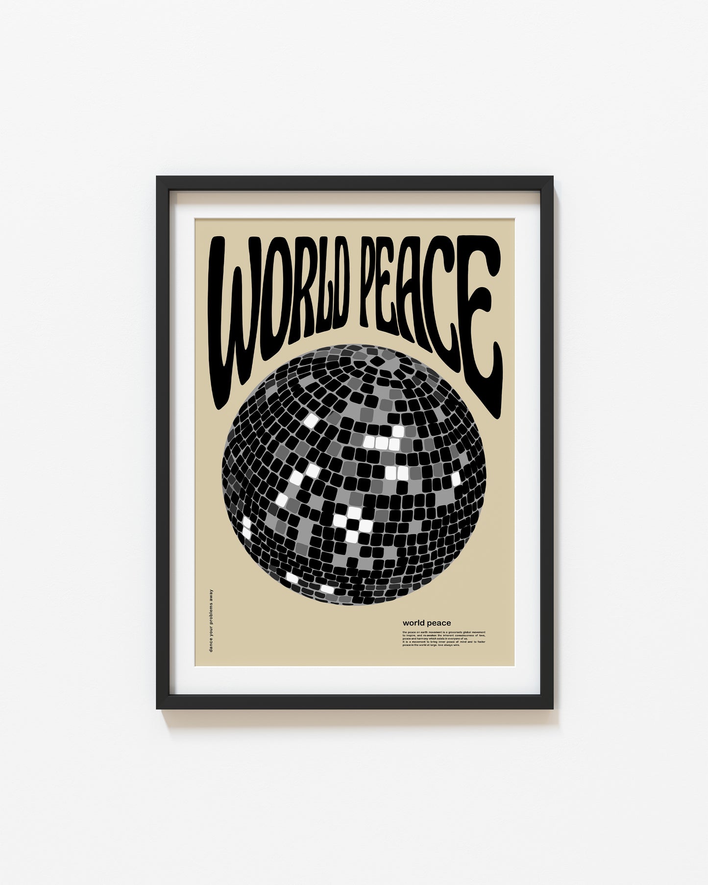 World Peace Disco Ball Print