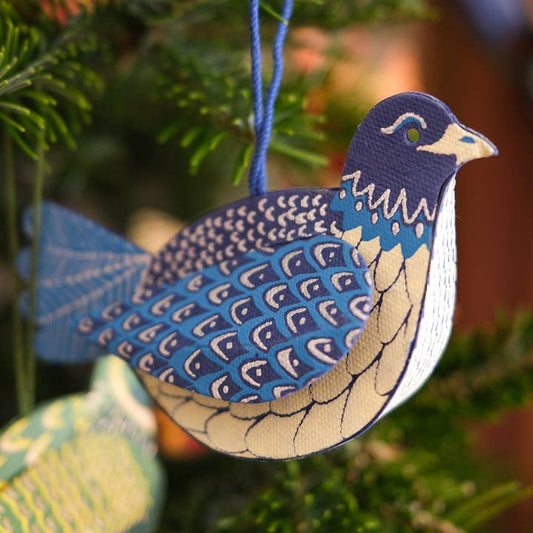 Dove Screen Printed Bauble