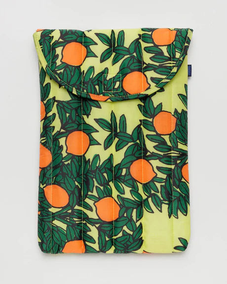 Puffy Laptop Sleeve - Orange Tree