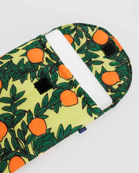 Puffy Laptop Sleeve - Orange Tree