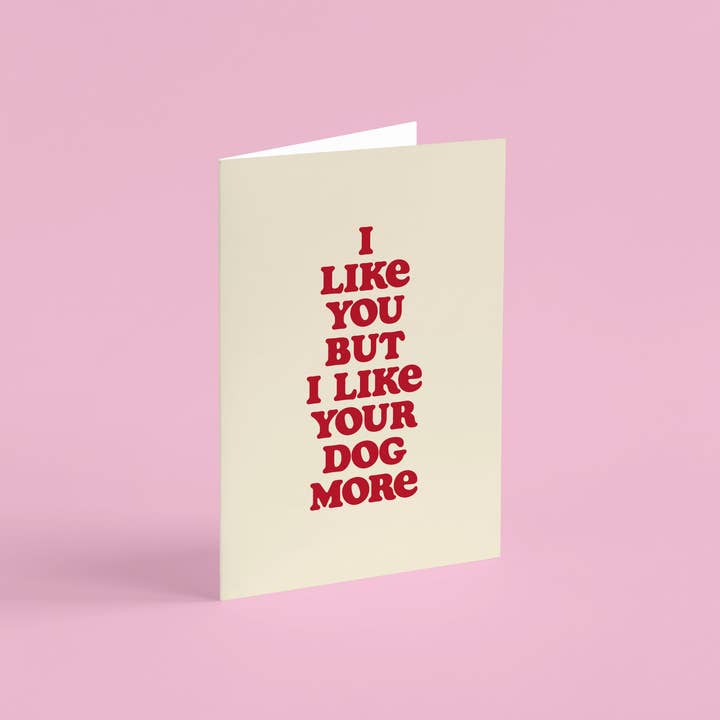 I Like You But I Like Your Dog More Card