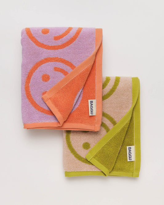 Hand Towel Set of 2 - Happy Lilac Ochre