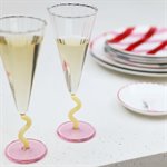 Curved Caramel Champagne Flute - (Set of 2)