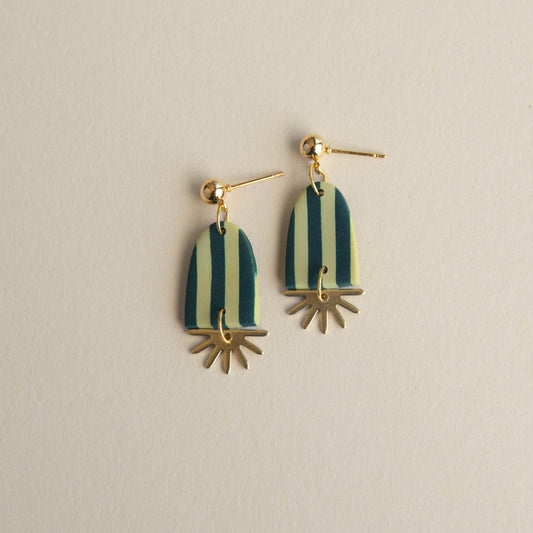 Sunny Stripe Drop Earrings