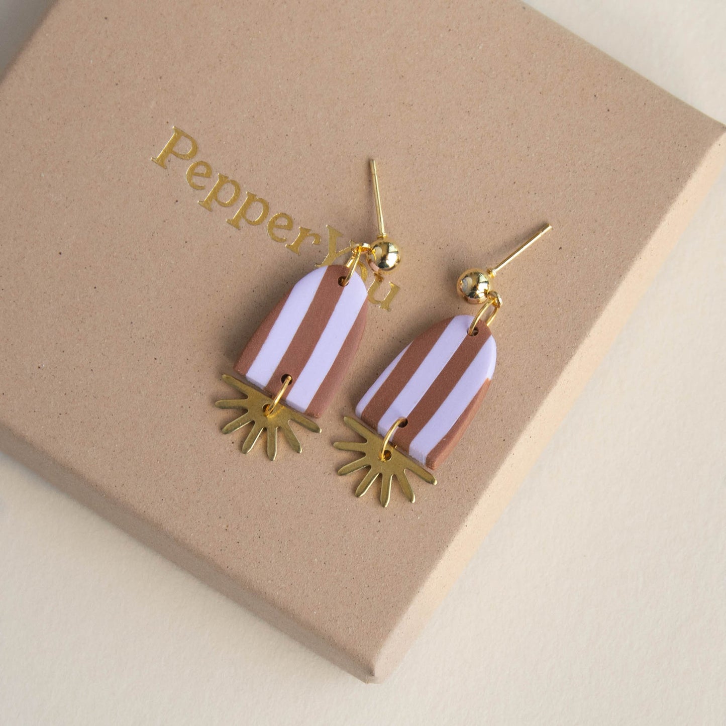 Sunny Stripe Drop Earrings