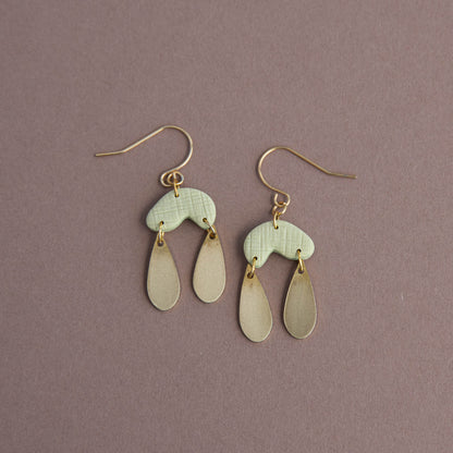 Rain Drop Earrings - Apple Green