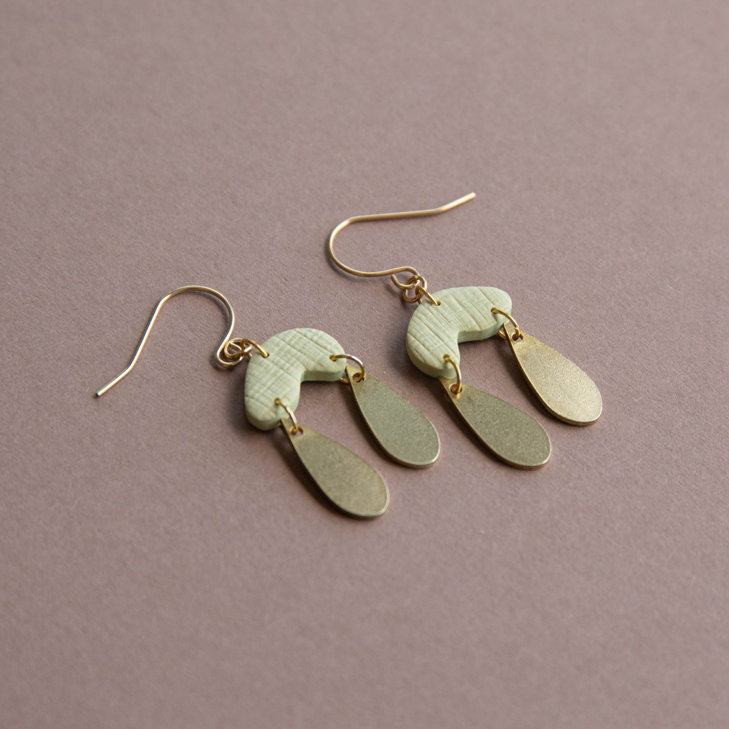 Rain Drop Earrings - Apple Green