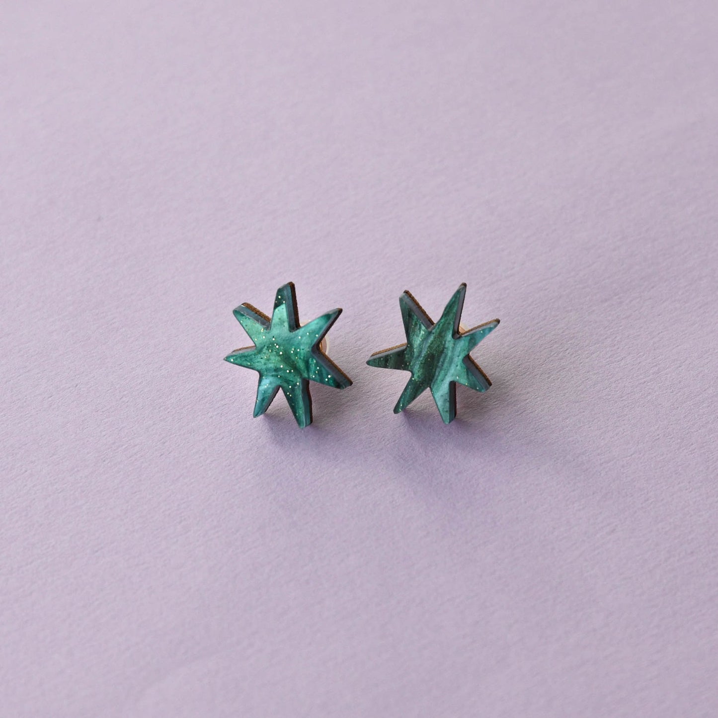 Hand Drawn Star Studs