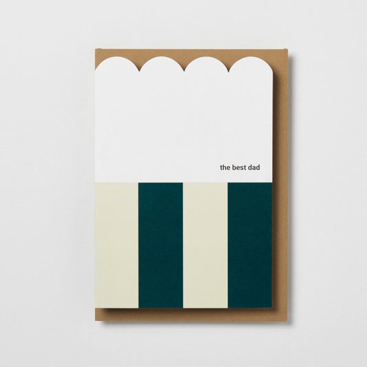 The Best Dad Scalloped Card