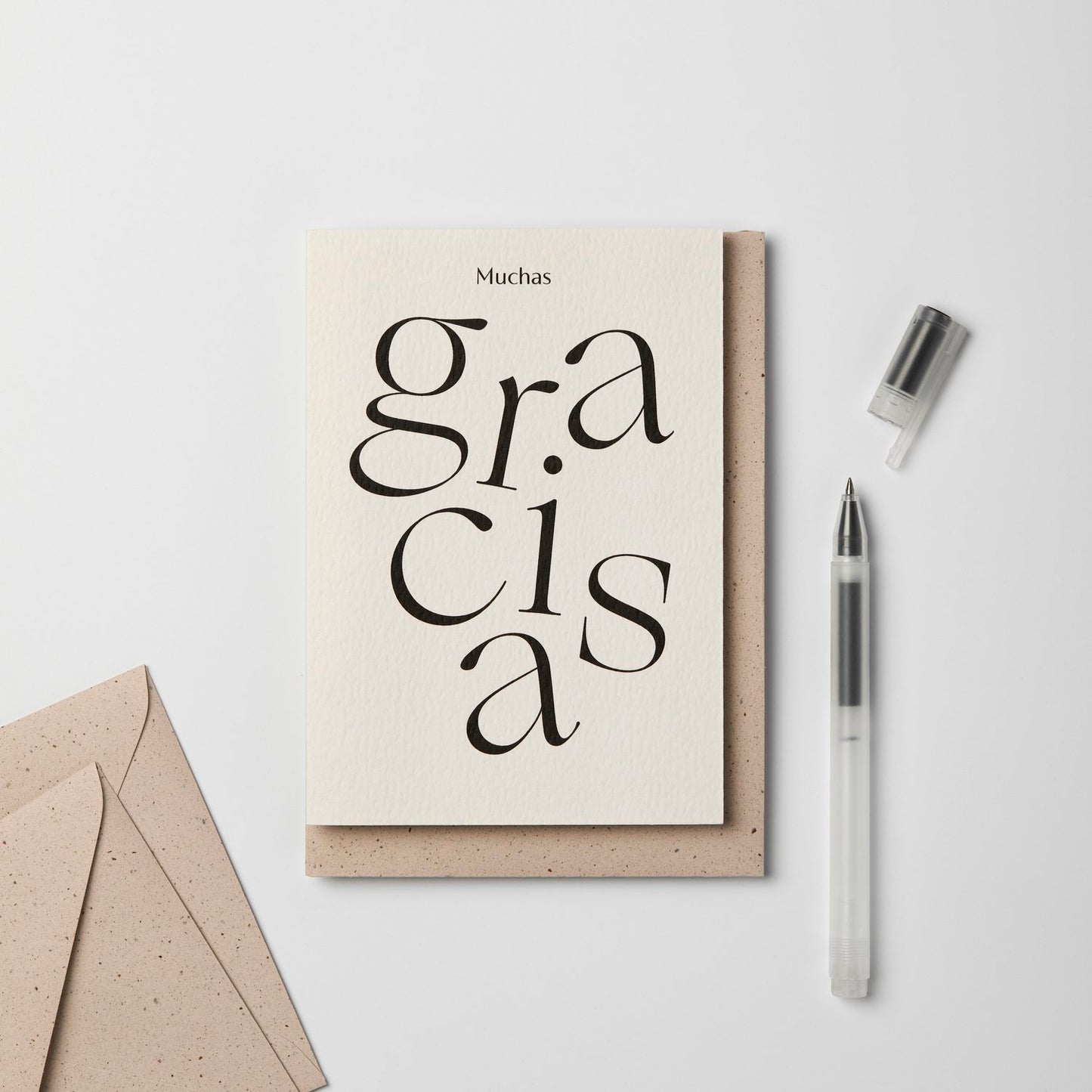 Muchas Gracias Serif Type Card