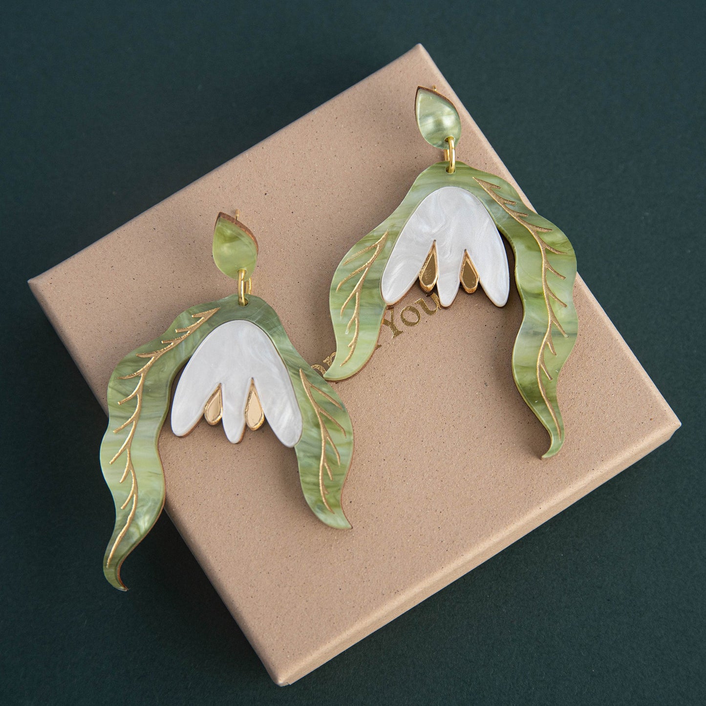 Statement Snowdrop Flower Earrings