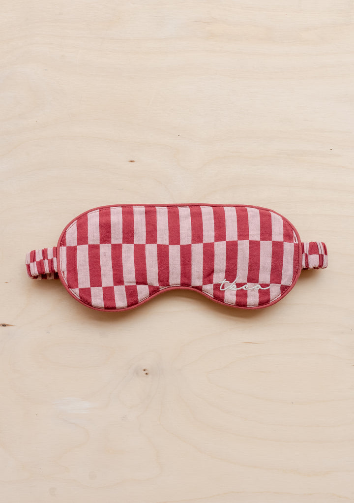 Checkerboard Cotton Eye Mask