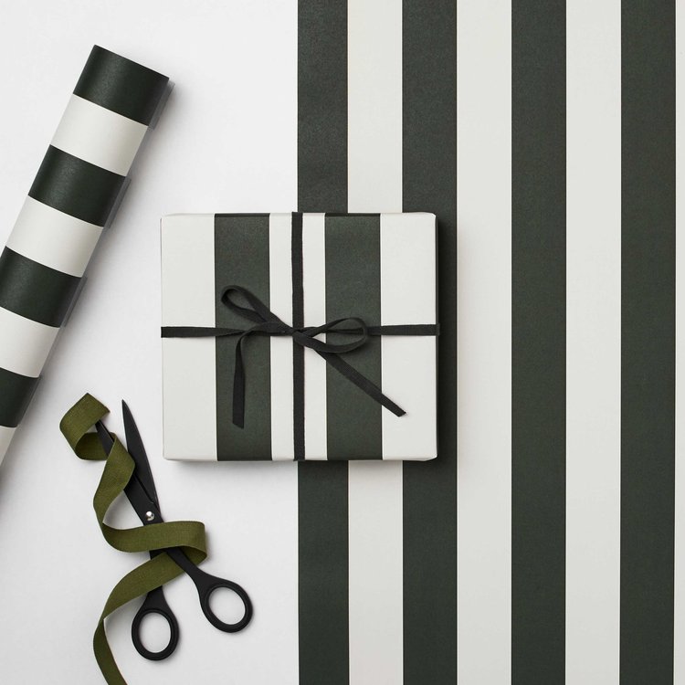 Pine Marine Stripe Gift Wrap