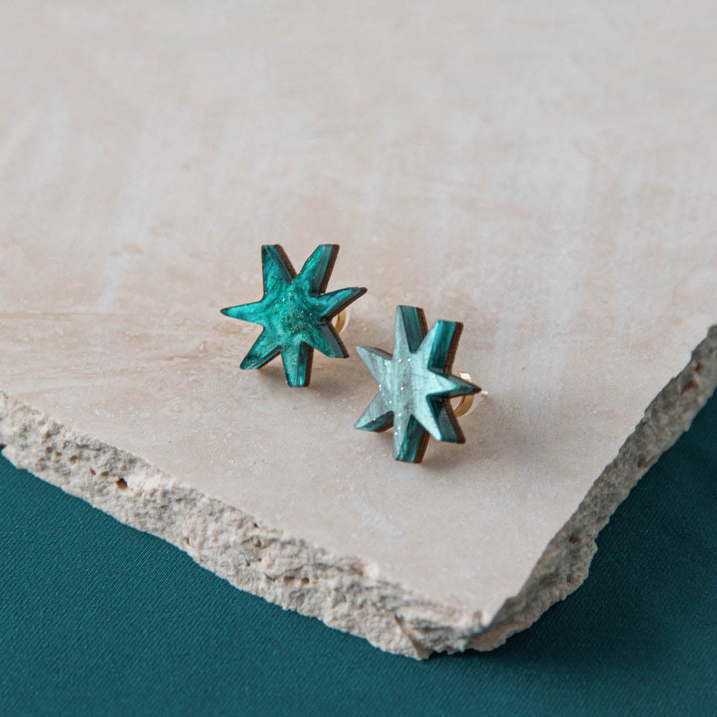 Hand Drawn Star Studs