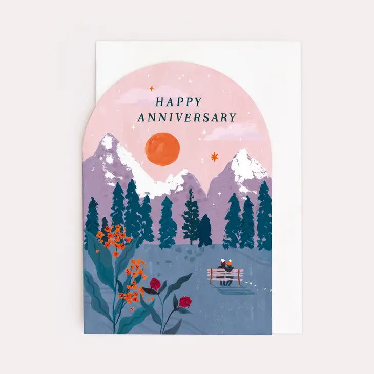 Happy Anniversary Sunset Card