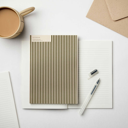 Green Thin Stripe Notebook