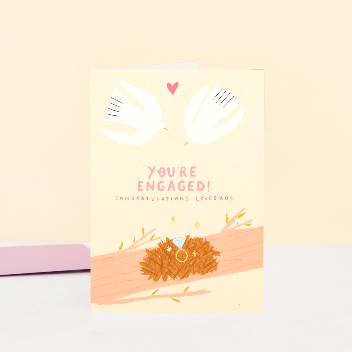 Love Birds Engagement Card