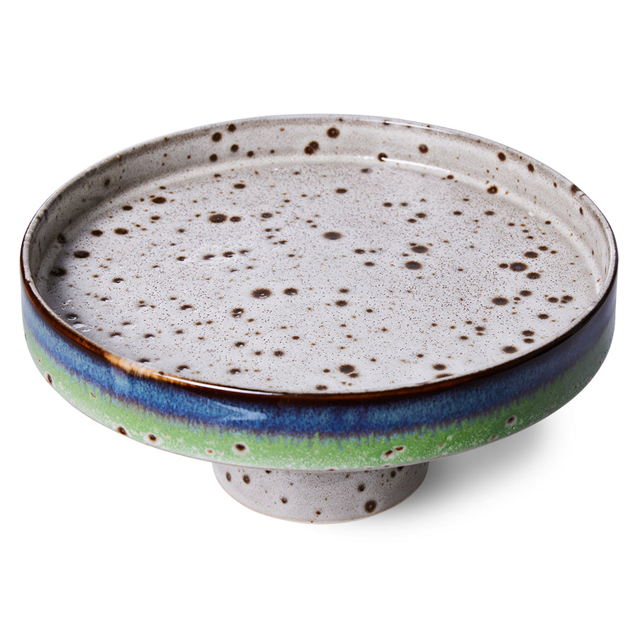 HKliving 70s Ceramic Footed Bowl - Comet