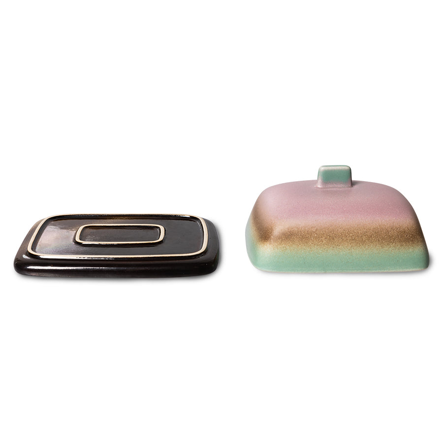 HKliving 70s Ceramics Butter Dish - Mercury