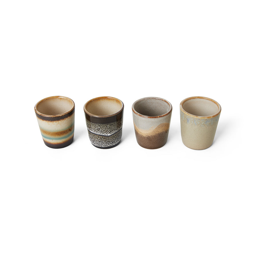 HKliving 70s Ceramic Egg Cups - Granite (Set of 4)
