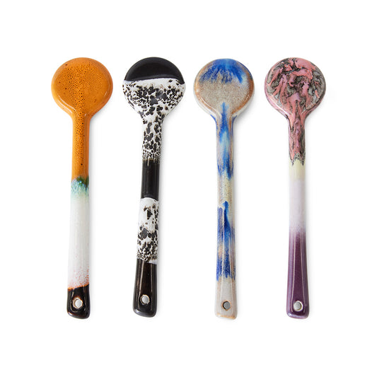 HKliving 70s Ceramics Medium Spoon Set - Force