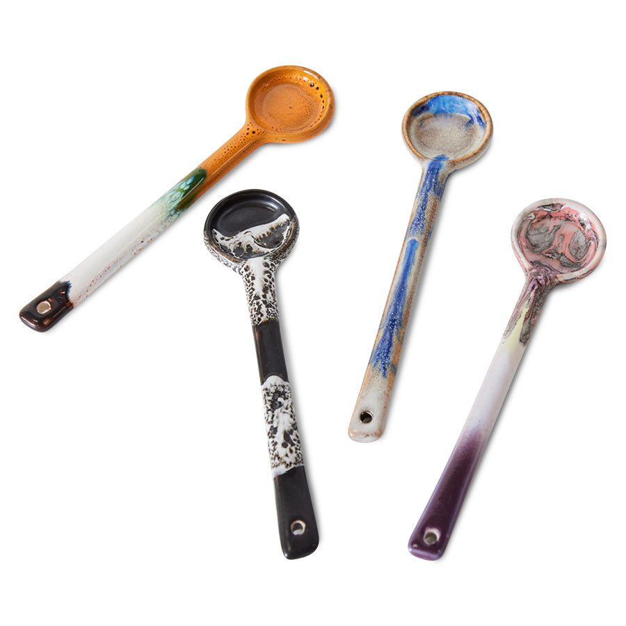 HKliving 70s Ceramics Medium Spoon Set - Force