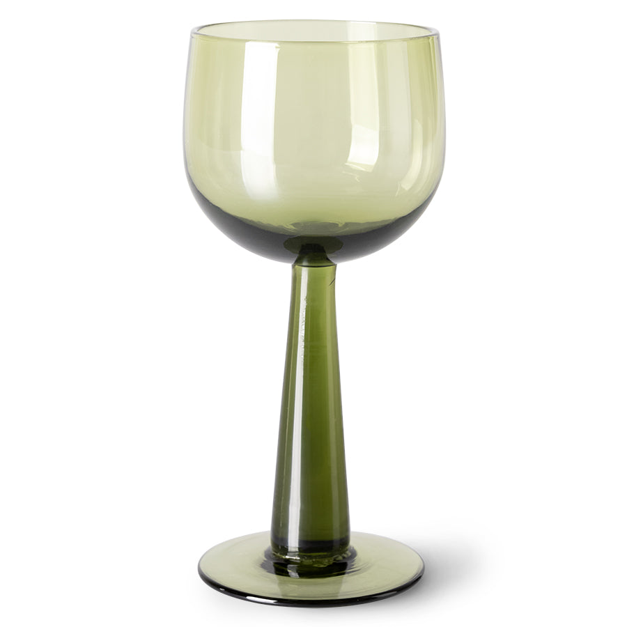 HKliving The Emeralds Olive Wine Glasses (Set of 4)