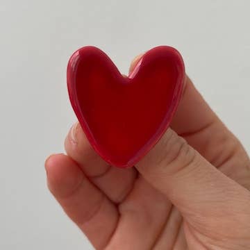 Red Heart Ceramic Earrings