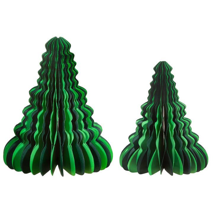 Standing Paper Tree Decorations - Set of 2