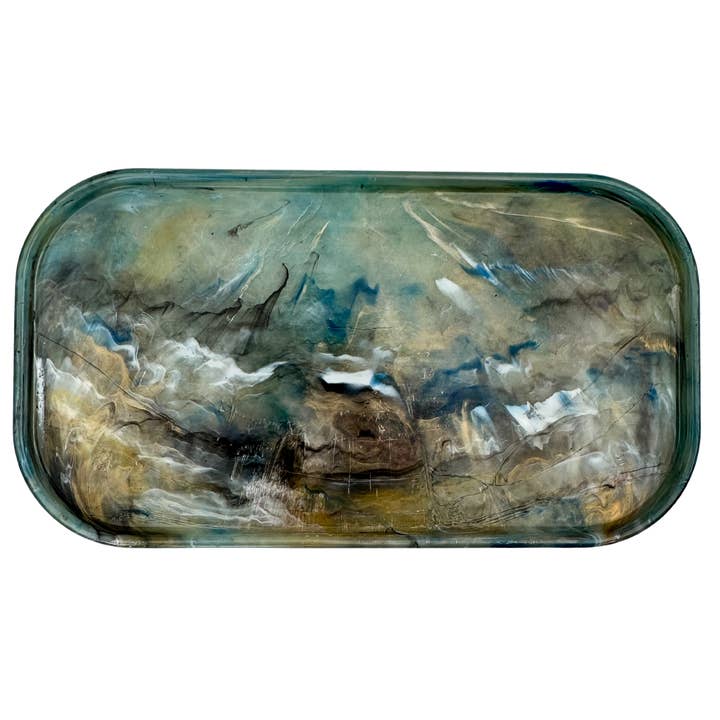 Marbled Recycled Plastic Tray