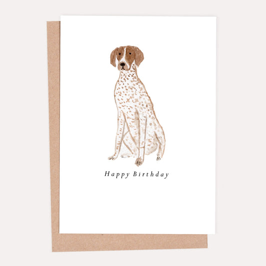 German Pointer Happy Birthday Card