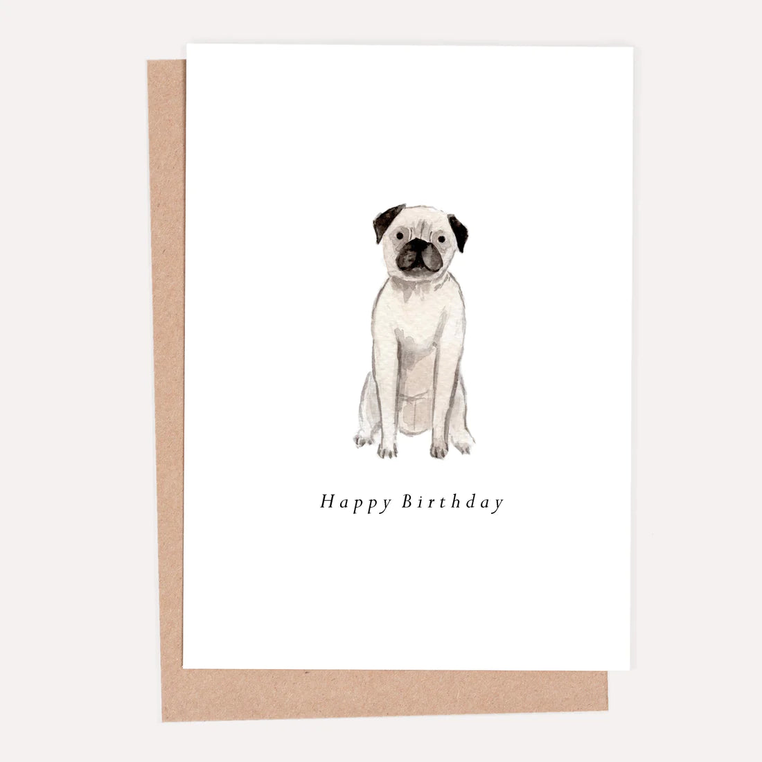 Pug Happy Birthday Card