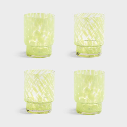 Green Tortoise Glasses (Set of 4)