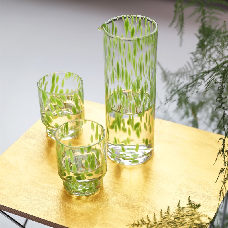 Green Tortoise Glasses (set of 4)